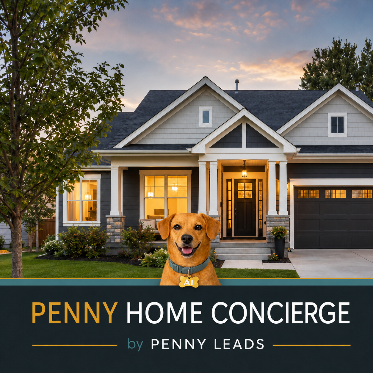 Penny Home Concierge, featuring Penny in front of a welcoming home